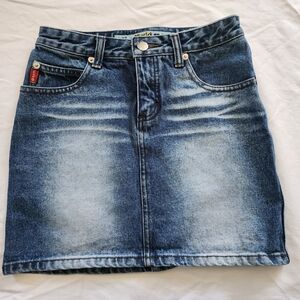 Mudd Junior Blue Denim Mini Skirt (sz junior 10)